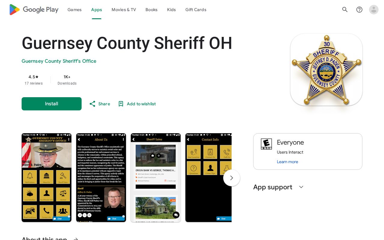 Guernsey County Sheriff app for released inmate mugshot discovery